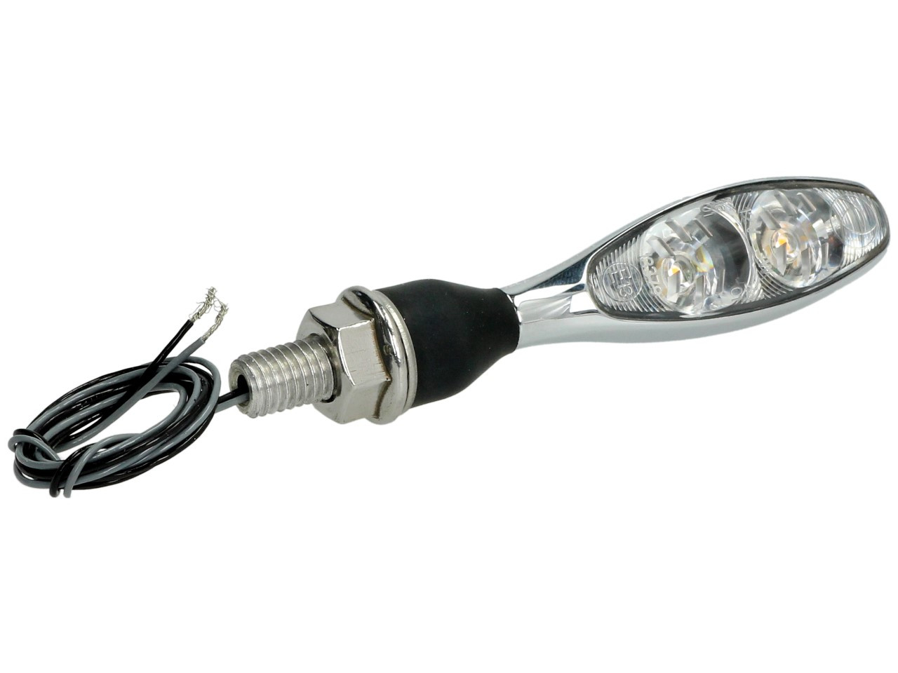 Kellermann indicator, Micro 1000 Extreme, staal, LED, V/H, L/R, 12 V, glanzend chroom, M8x20
