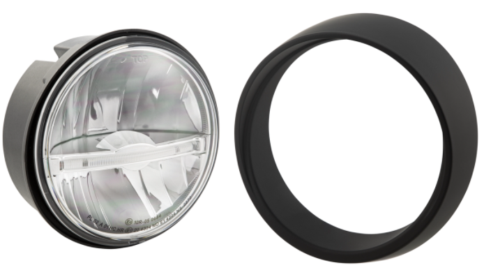 Koplamp LED voor Vespa Primavera 50-150cc 2T/4T (-'18), mat zwart