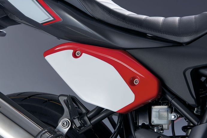 Nummerplaat (wit/rood) voor Suzuki SV650 BJ. 2016-2017