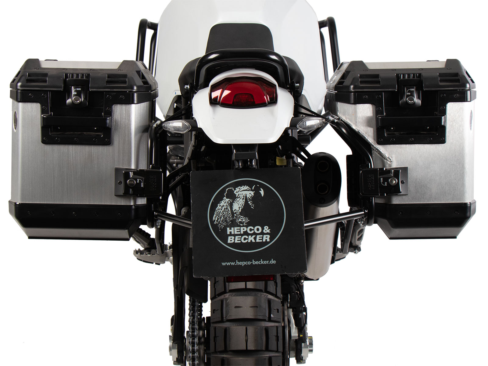 Kofferdrager set Cutout drager incl. kofferset Xplorer Cutout zilver voor Ducati Desert X Rally (24-)