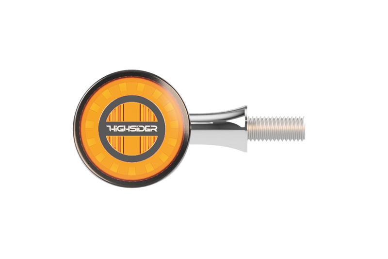 HIGHSIDER Pro Rocket Bullet LED Knipperlichtbehuizing chroom / lens rookgrijs (paar), voor & achter