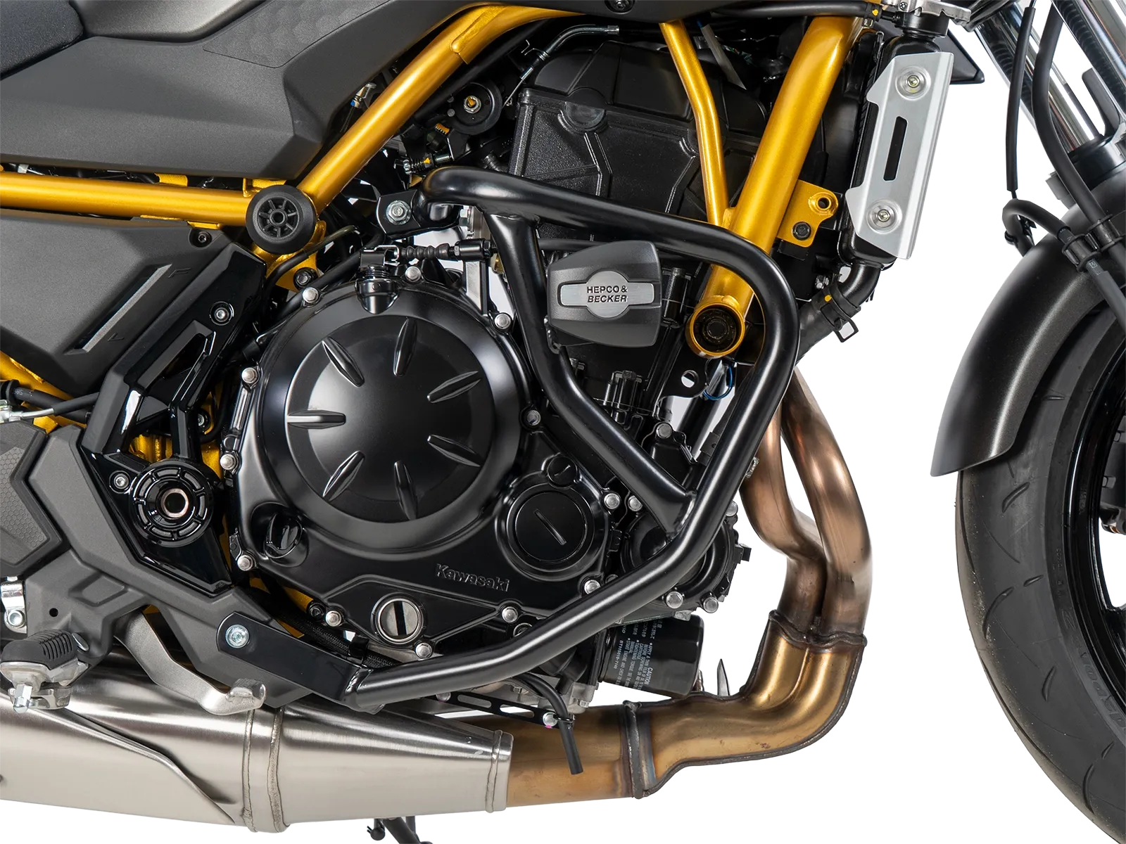 Motorbeschermer zwart voor Kawasaki Z 650 S (26-) Hepco & Becker