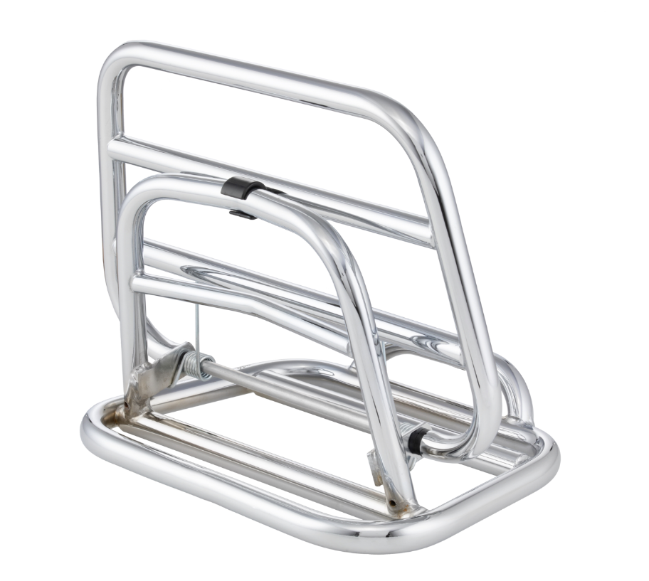 Bagagerek achteraan voor Vespa 946 3V i.e. 125cc, opvouwbaar, chroom