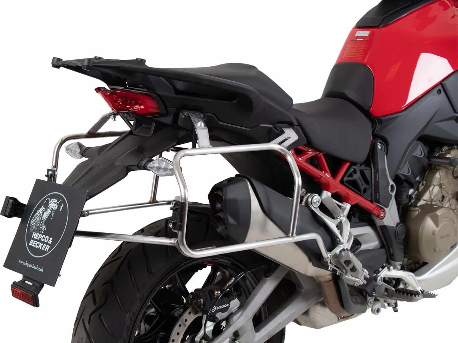 Kofferdragerset Cutout incl. kofferset Xplorer Cutout zwart voor Ducati Multistrada V4 /S (25-)