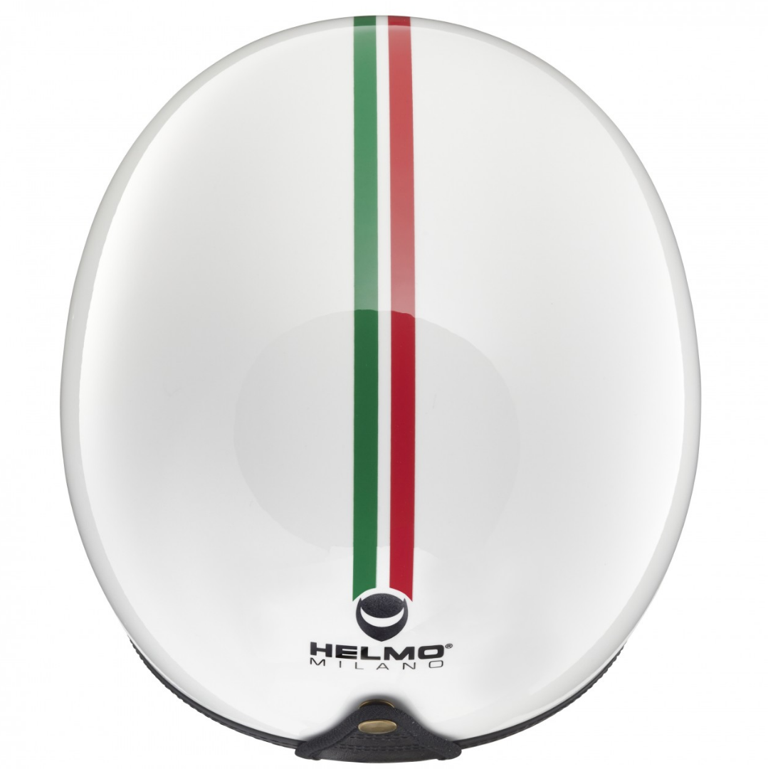 Helmo Milano Jet Helm, Audace, Italië Vlag, wit