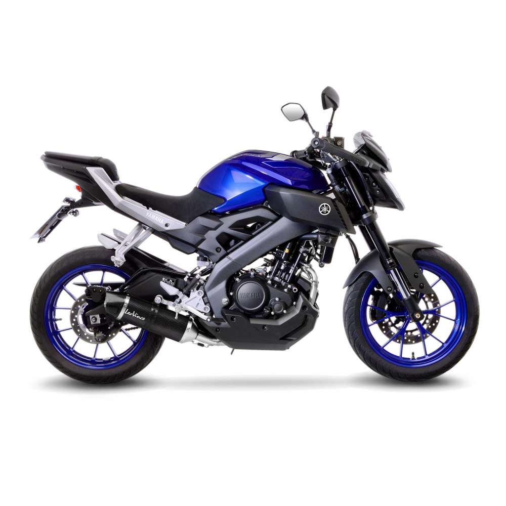 LeoVince compleet systeem LV One Evo voor Yamaha MT-125 /YZF-R 125, carbon, E-keurmerk