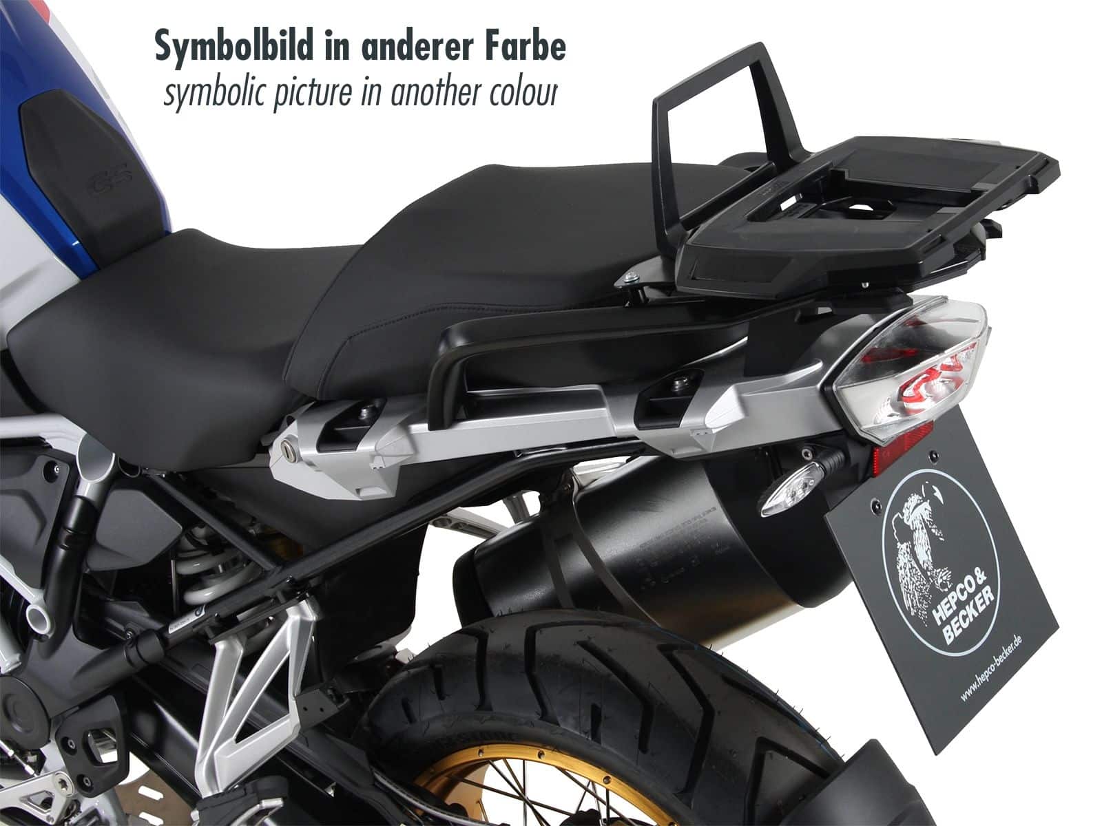 Alurack topkoffer drager zilver voor BMW R 1200 GS LC (13-18) Hepco & Becker