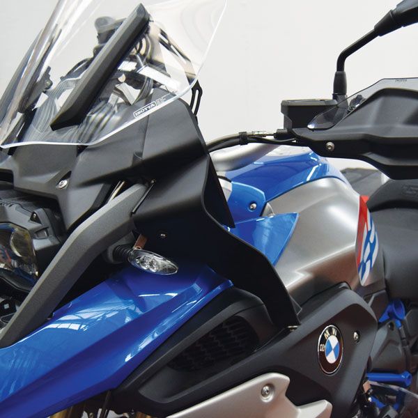 Winddeflector voor BMW R 1200 GS LC /Rallye (17-18), R 1250 GS, paar, mat zwart