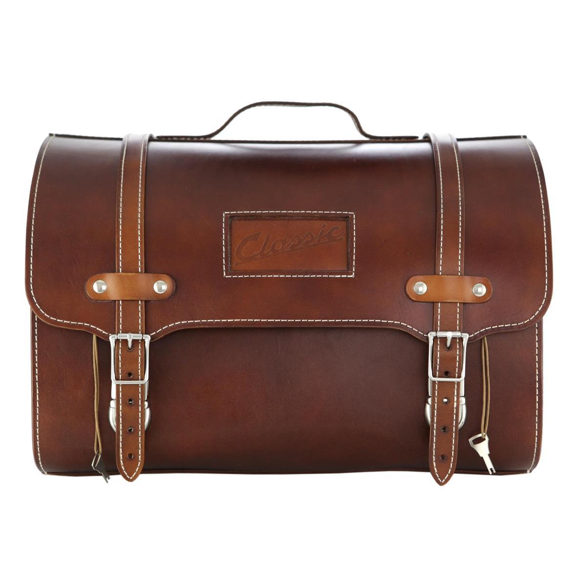 Lederen etui "Classic" voor Vespa - bruin