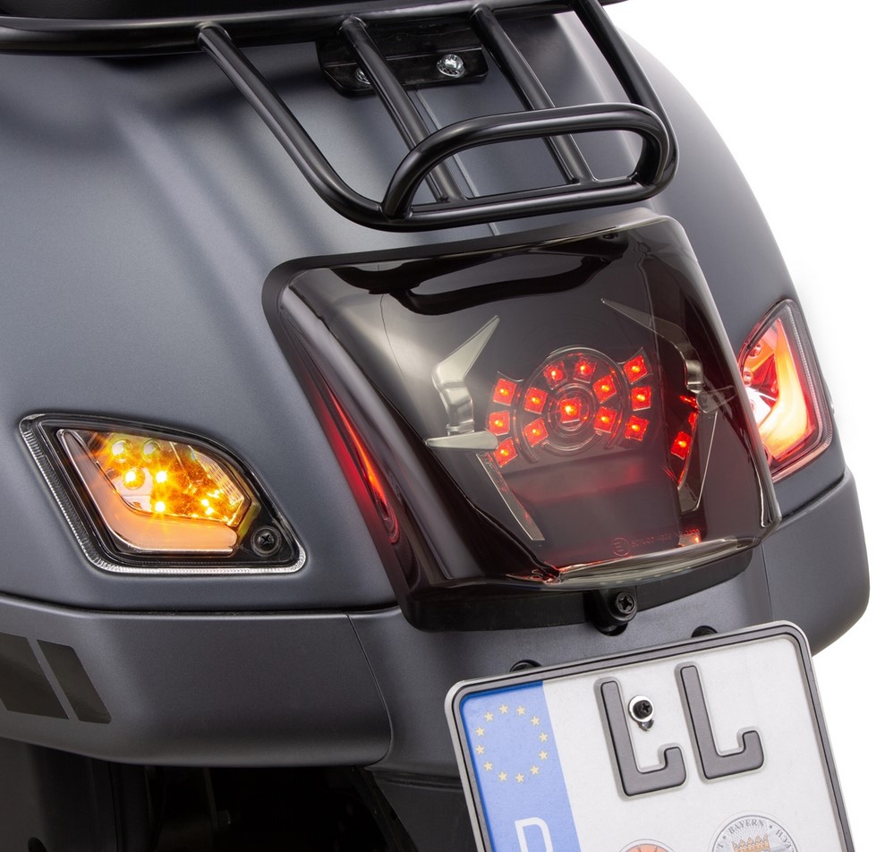 Richtingaanwijzerset achter links/rechts voor Vespa GTS/GTS Super/GTV 125-300cc ('14-), duidelijk