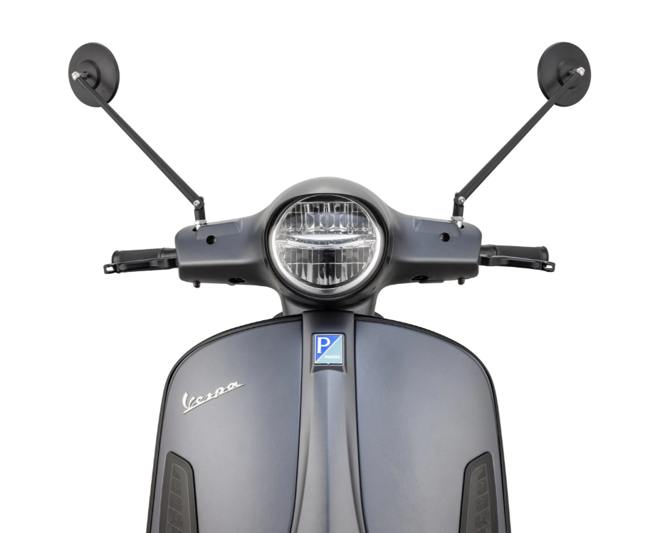 Standaardspiegel links of rechts voor Vespa PX 125-200ccm, zwart mat
