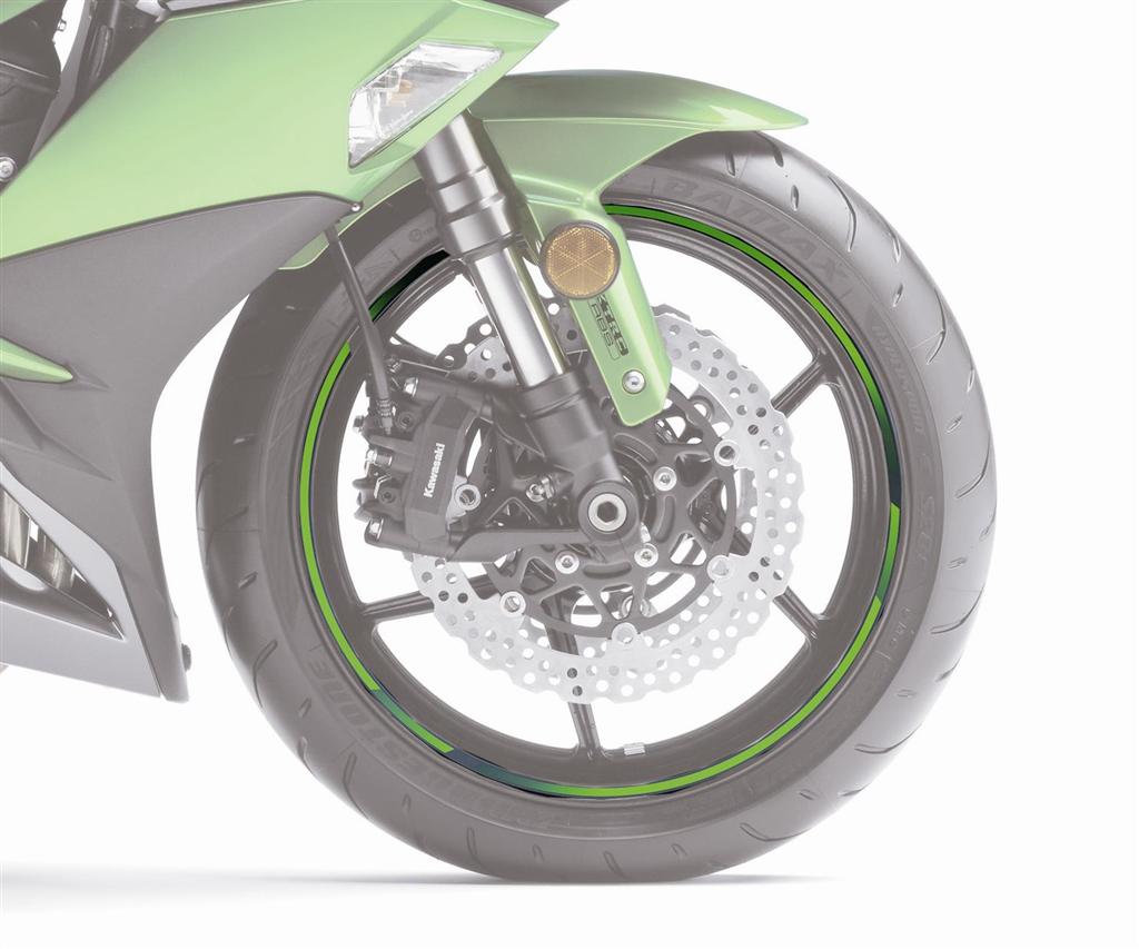 Velgringen set groen origineel Kawasaki