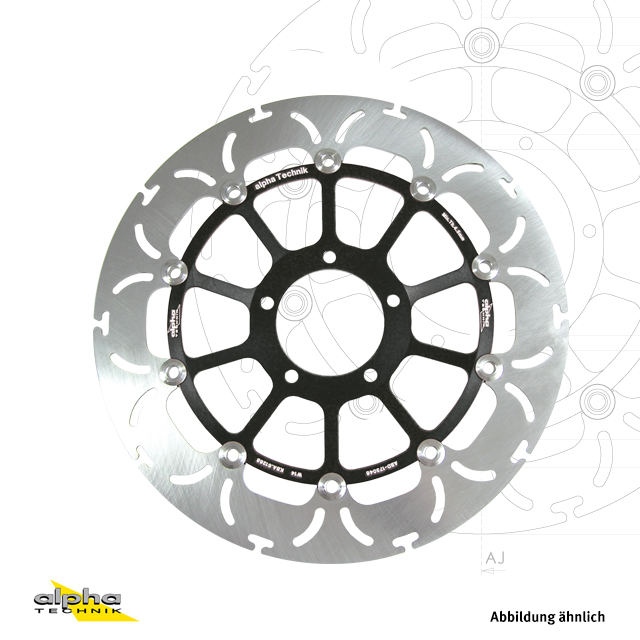 alpha Technik Bremsscheibe Omega-Design ABD33, vorne für Yamaha YZF-R1, YZF-R6, TRM 900, XJ600, XT66
