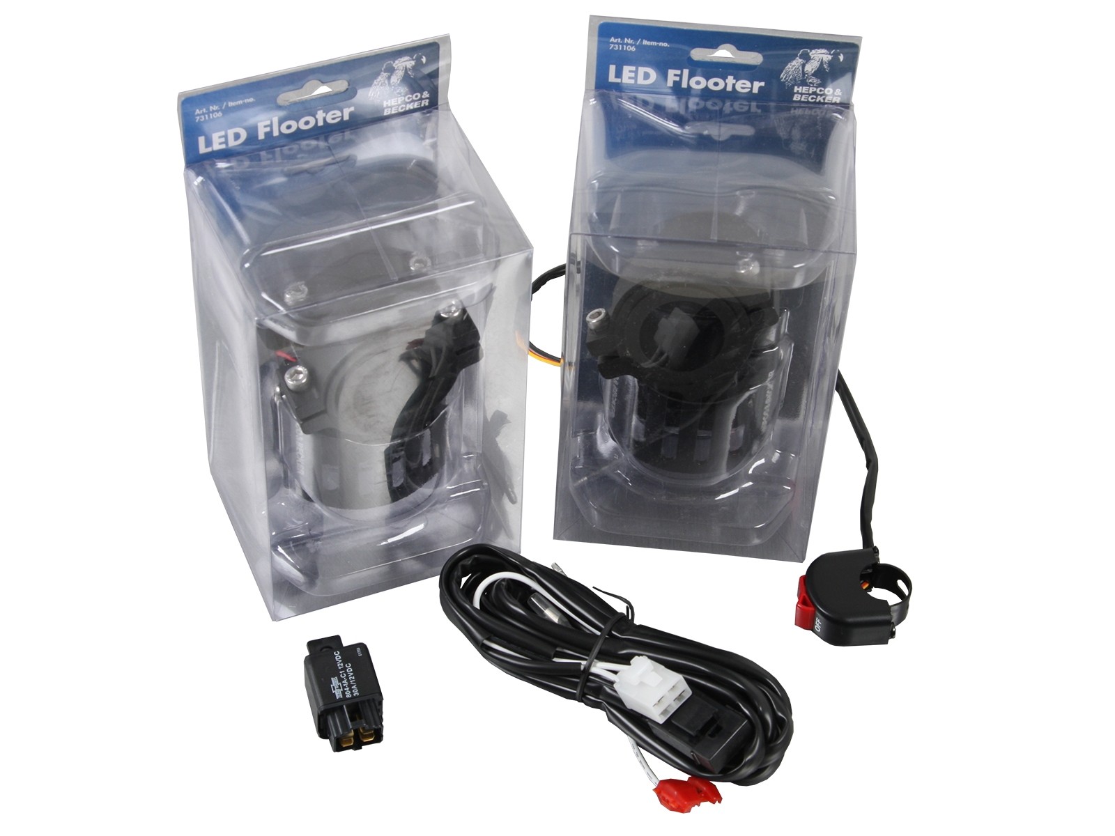 LED-hulpkoplampen (set) incl. universele bevestigingsset voor BMW F 850 GS (Bj.18-) Origineel Hepco