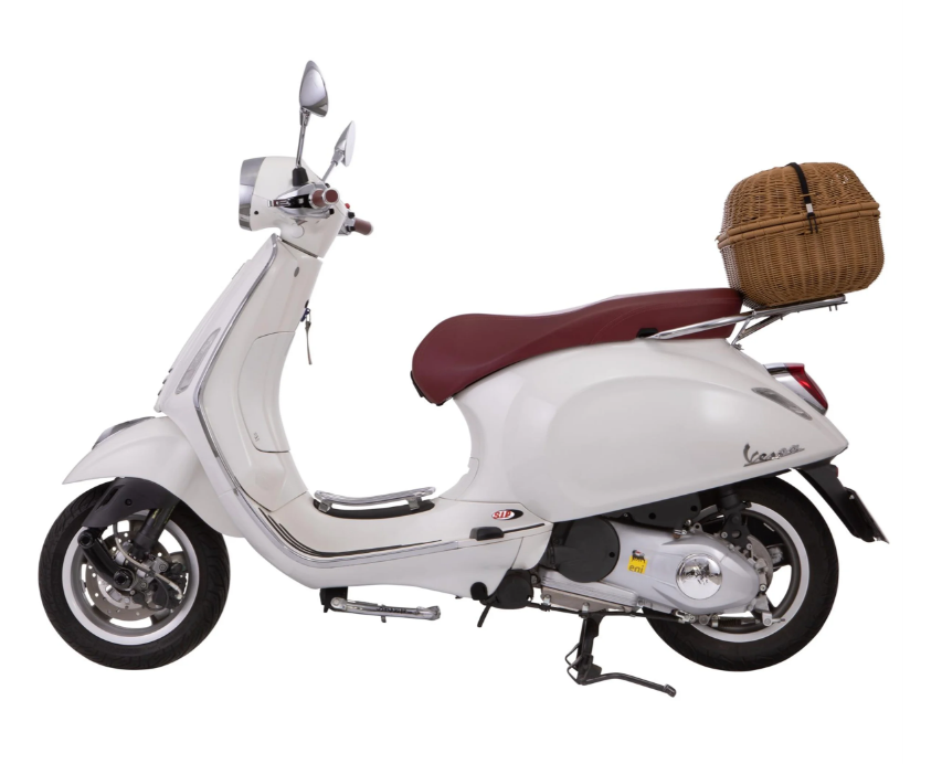 Bagagemandset "Classic" met bagagerek voor Vespa LX/LXV/S 50-150cc, bruin