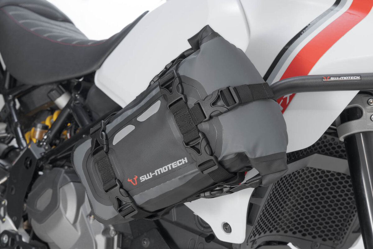 Drybag 80 achtertas voor Moto Guzzi V9 Roamer /Bobber (15-18), zwart/grijs - SW Motech