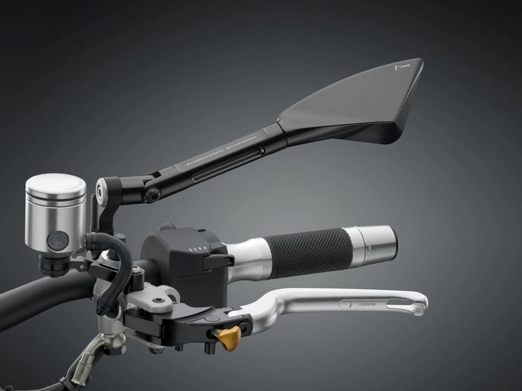 Spiegel RIZOMA "TOMOK" links voor Vespa, zwart geanodiseerd