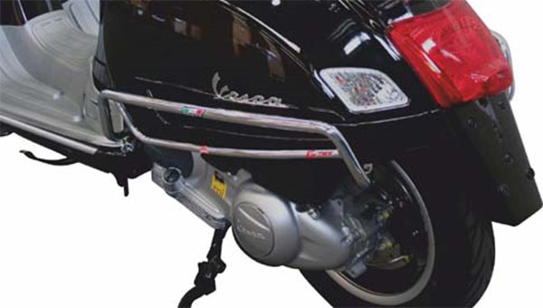 Crashbar achteraan voor Vespa GTS/GTS Super 125-300cc, chroom