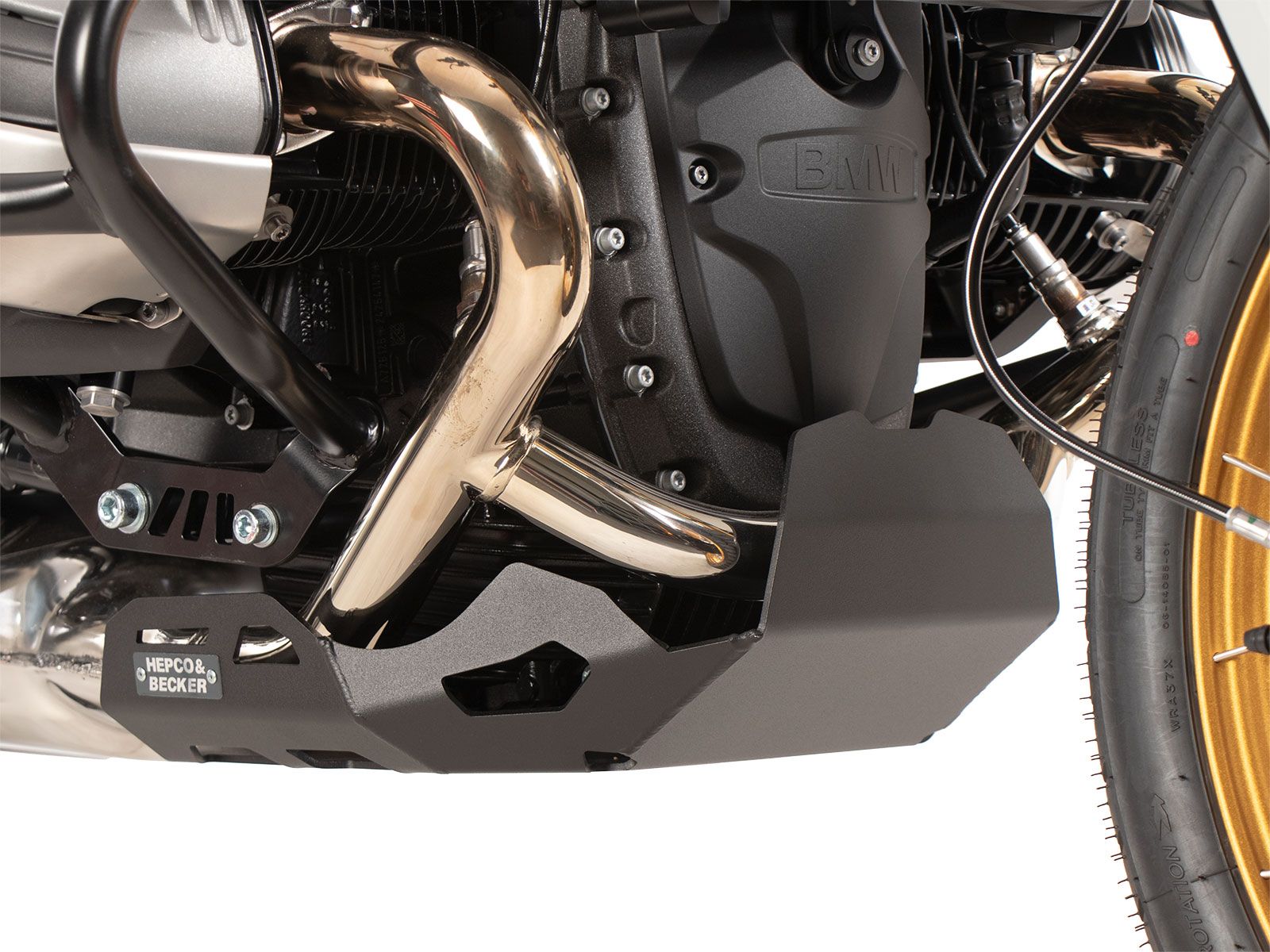 Motorbeschermplaat zwart voor BMW R 12 G/S (25-) Hepco & Becker