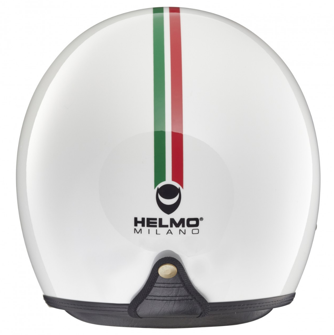 Helmo Milano Jet Helm, Audace, Italië Vlag, wit