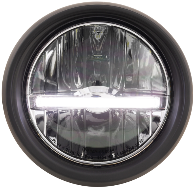 Koplamp LED voor Vespa Primavera 50-150cc 2T/4T (-'18), mat zwart