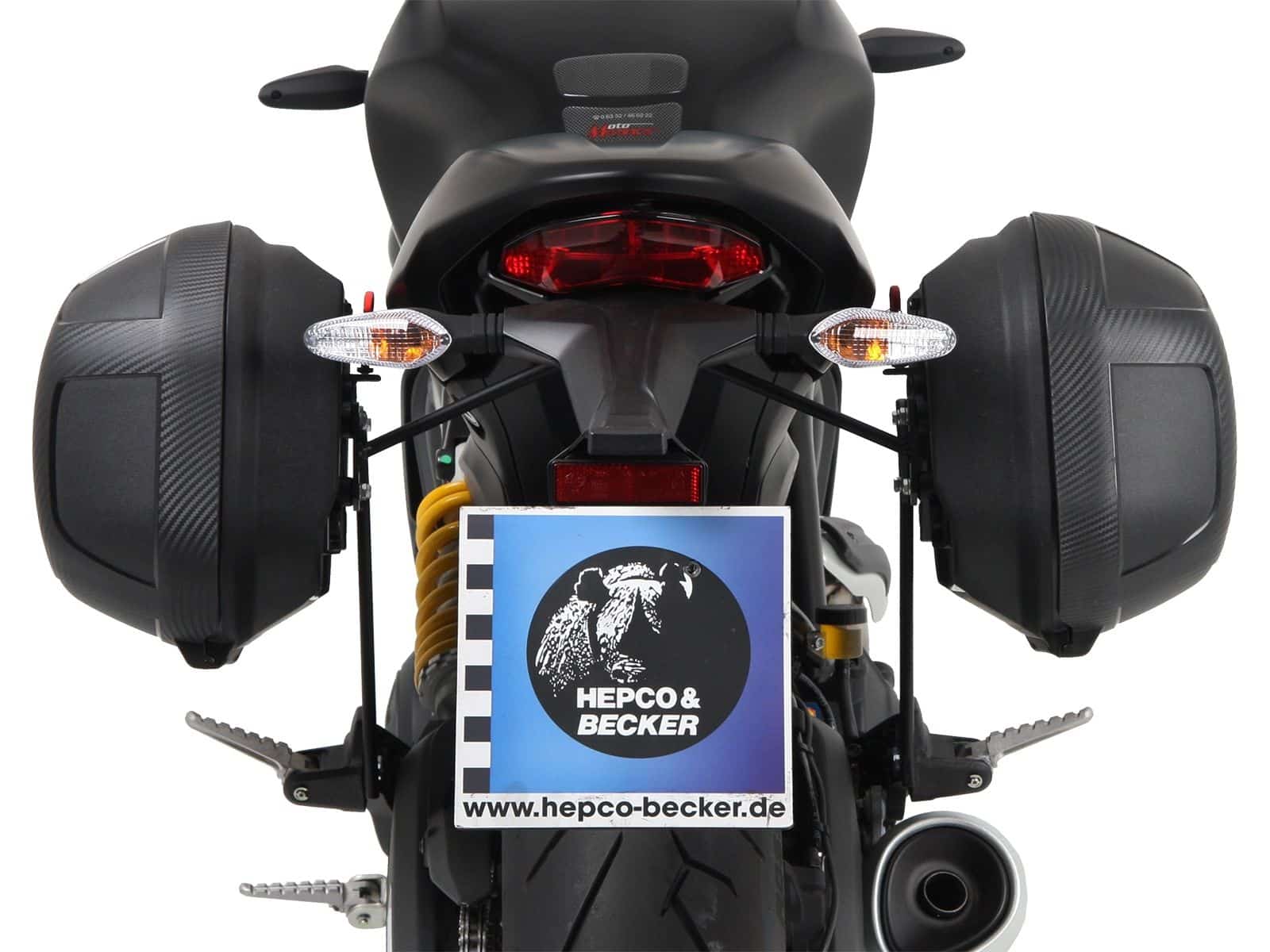 C-Bow zijdrager zwart voor Ducati Monster 797 (17-20) Hepco & Becker