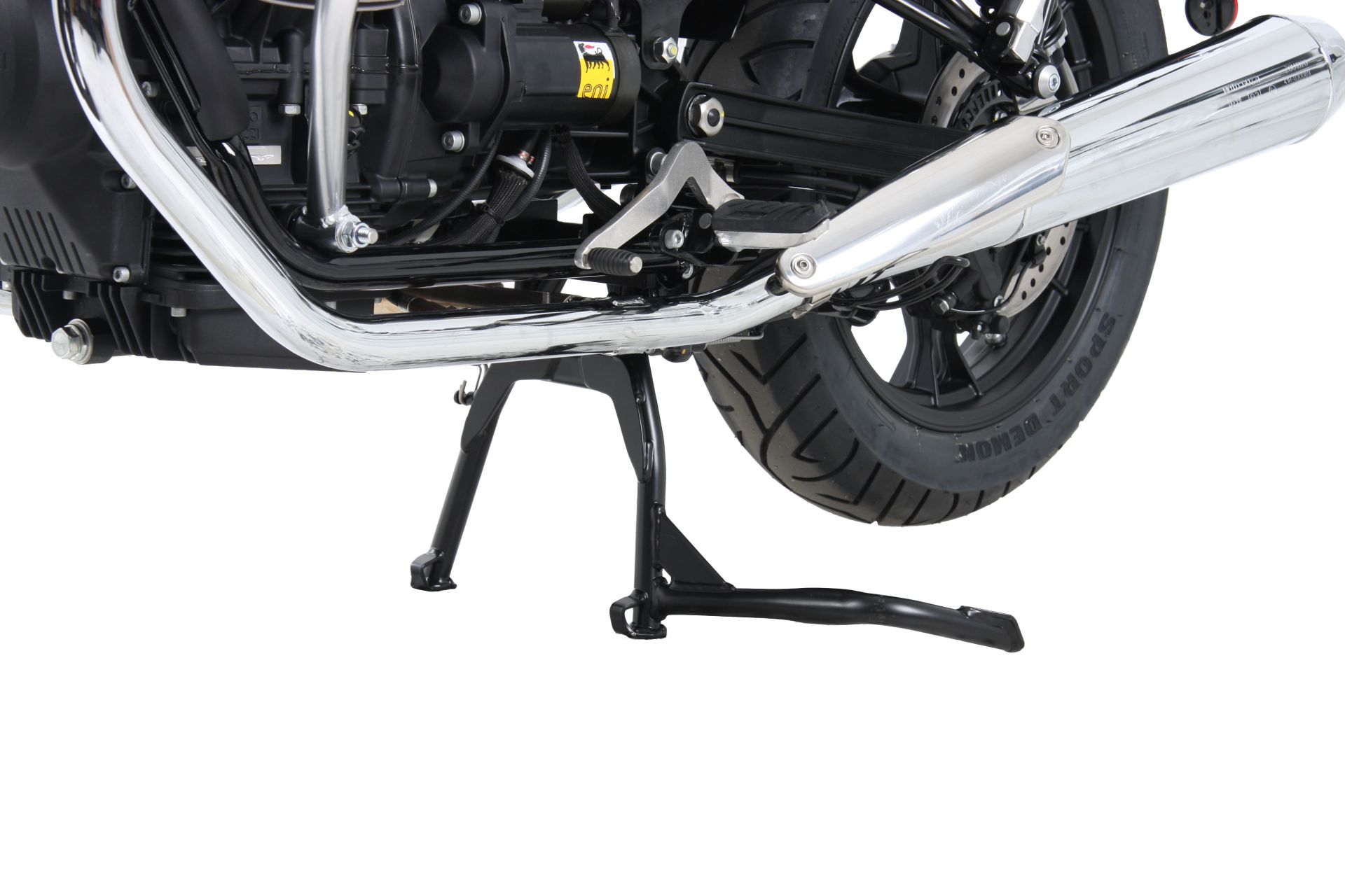 Middenstandaard zwart voor Moto Guzzi V7 850 Stone Corsa (2024) Hepco & Becker