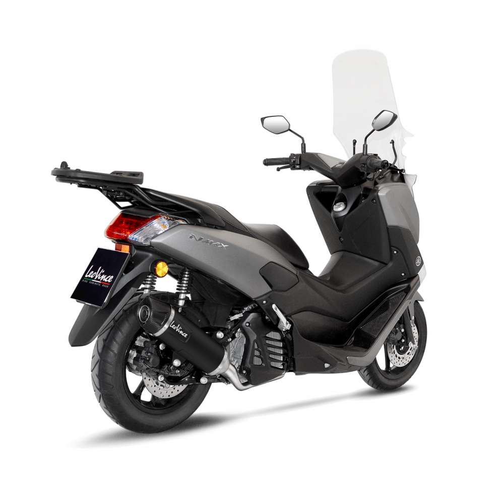 LeoVince compleet systeem Nero voor Yamaha GPD 125 N-Max, RVS zwart, Euro4, E-keurmerk