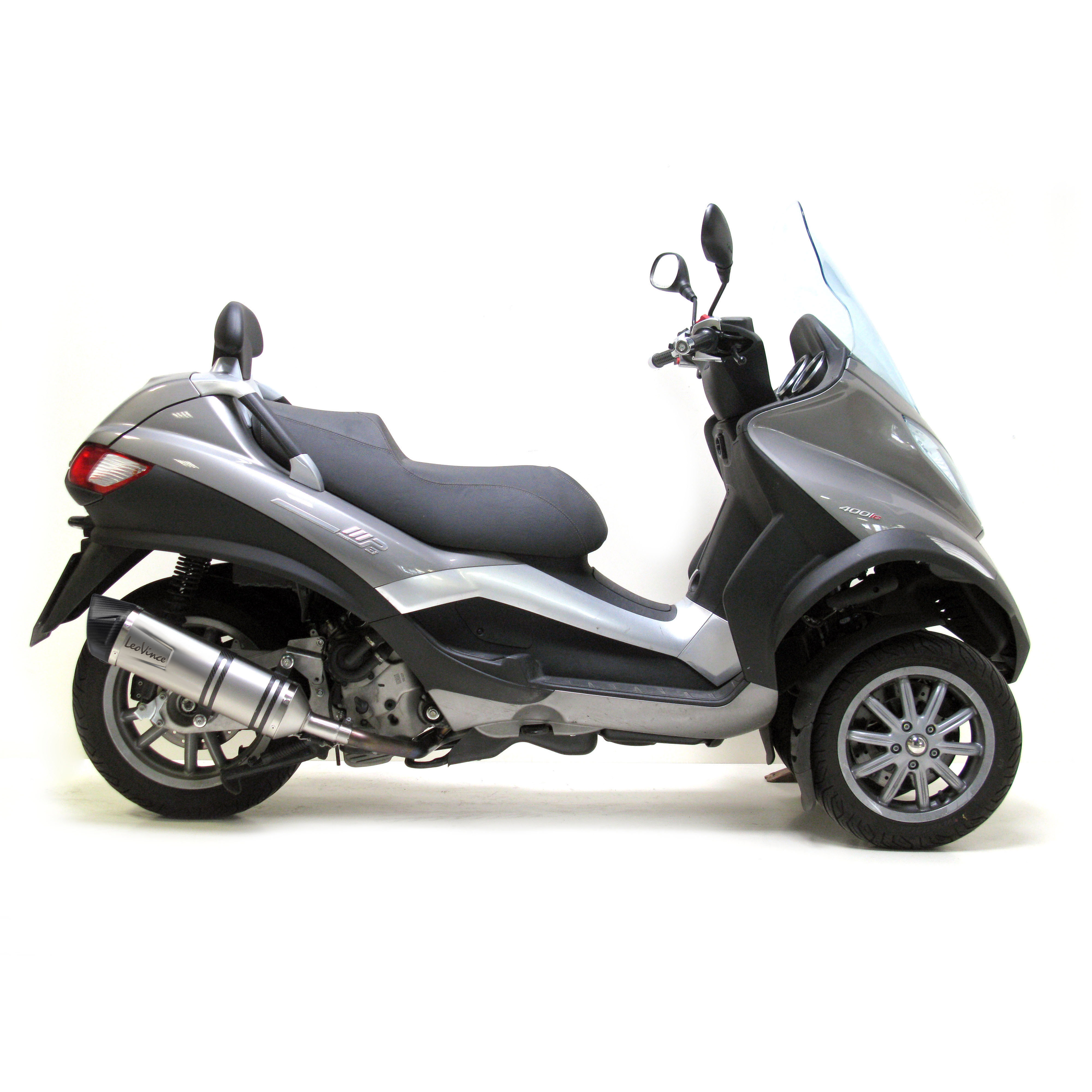 LeoVince uitlaatsysteem SBK LV One Evo 2, roestvrij staal, slip on voor Piaggio MP3 400 / 500