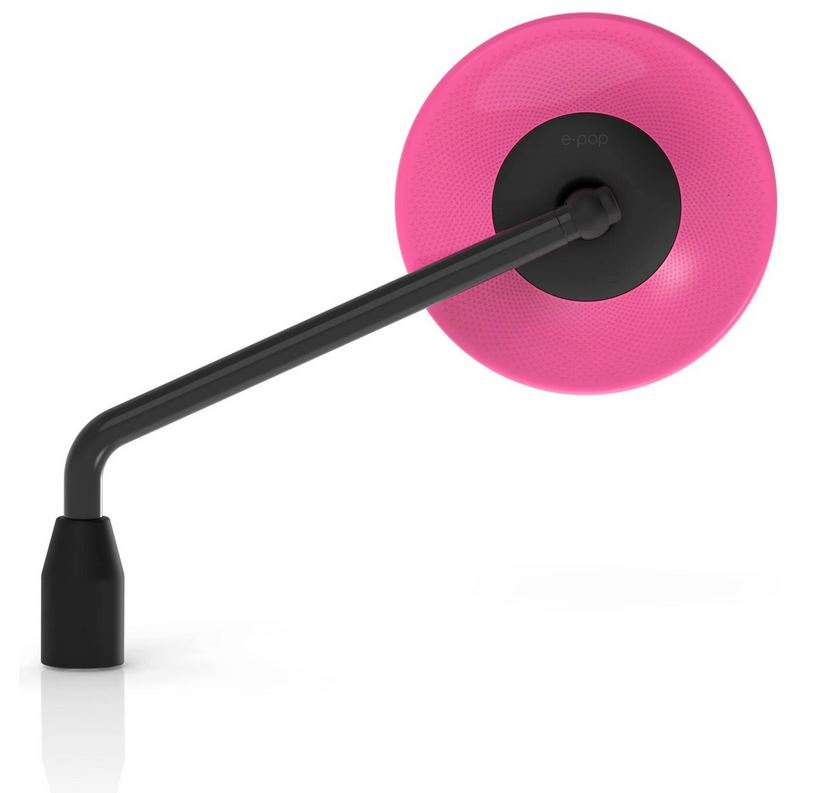 Spiegel RIZOMA E-POP links of rechts voor Vespa, zwart/roze