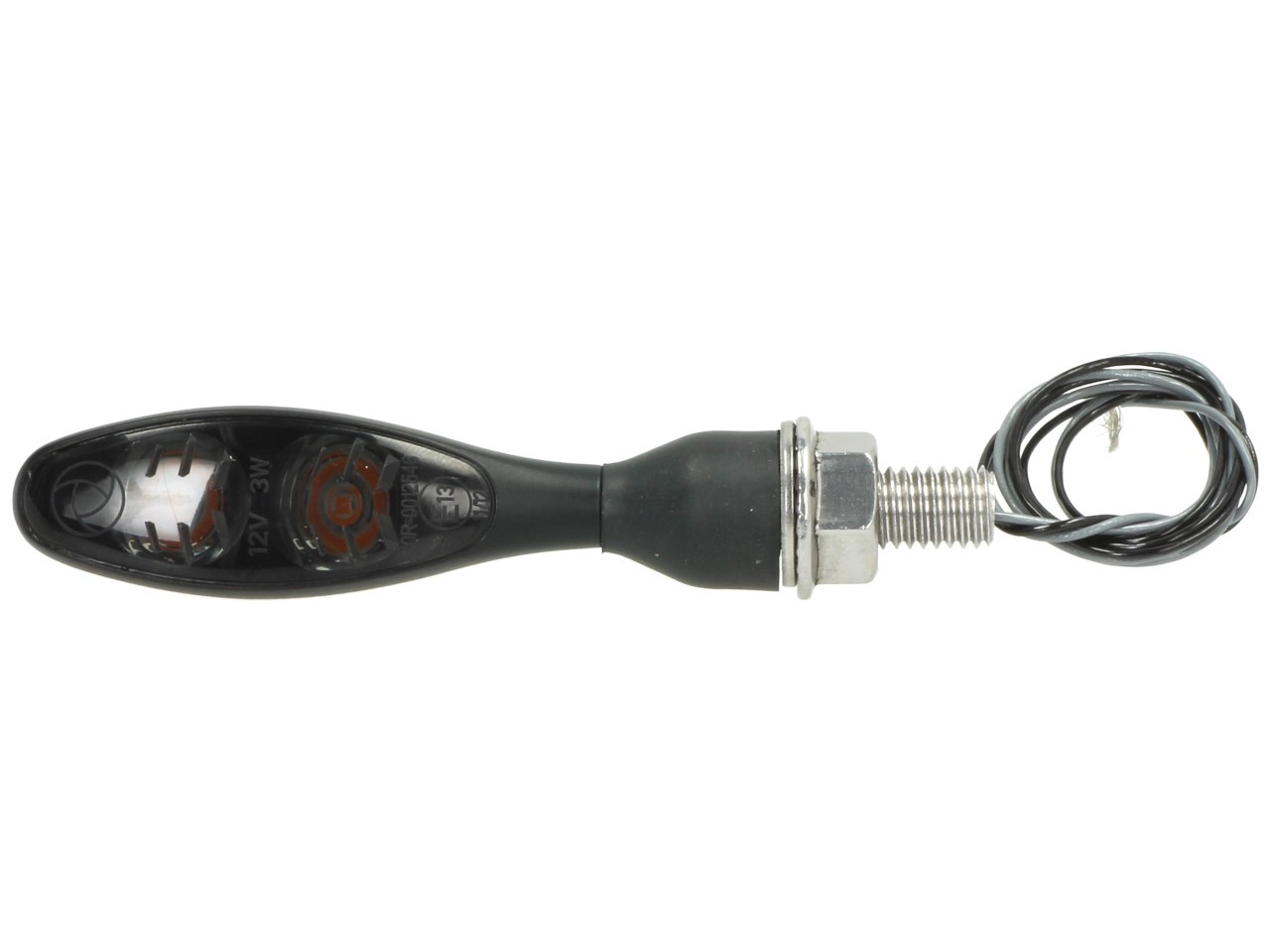 Kellermann indicator, Micro 1000 LED Dark, staal, LED, V/H, L/R, 12 V, zwart gesatineerd, M8x20