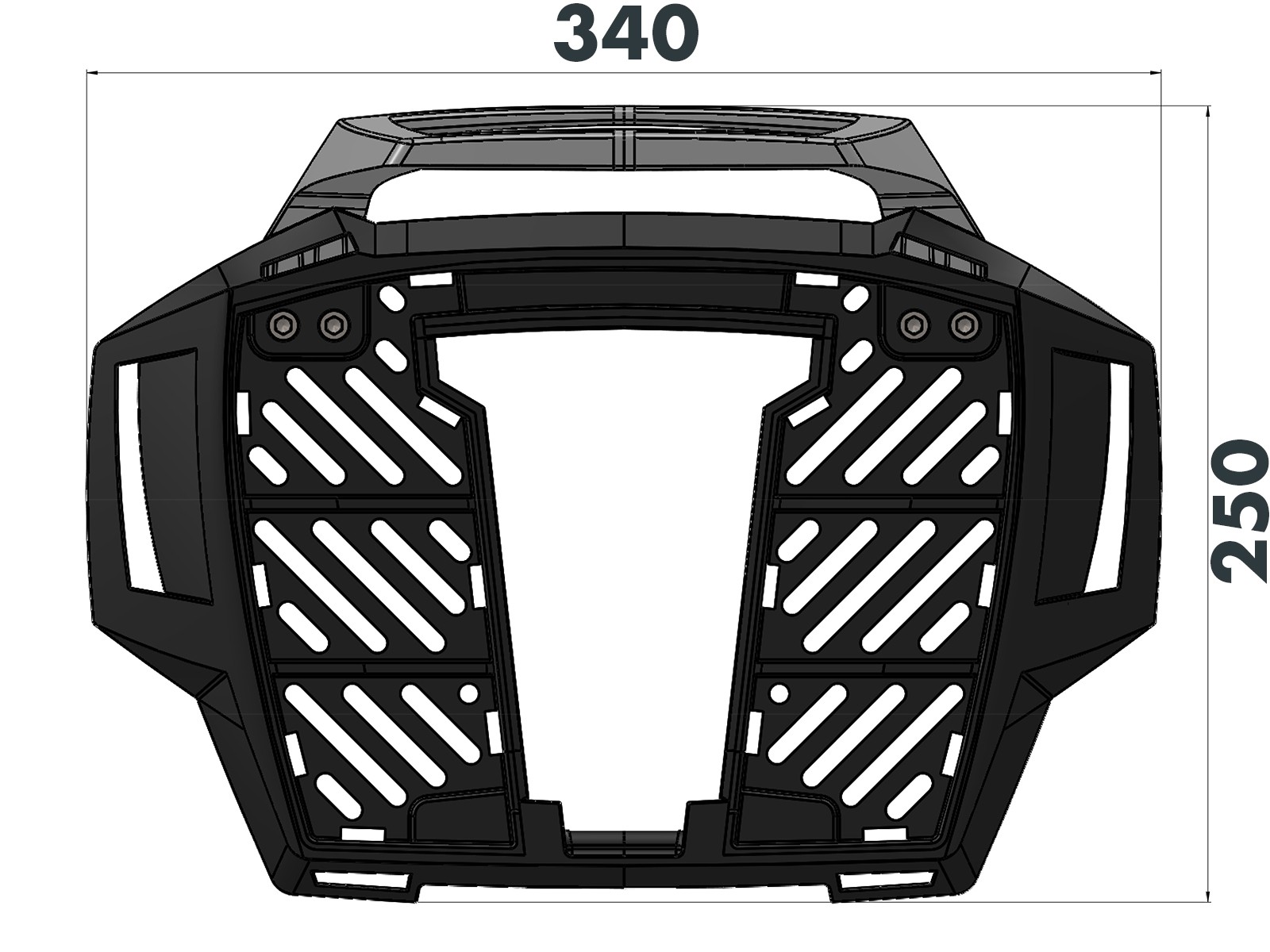 Alurack topkofferdrager zwart voor Yamaha Ténéré 700 (2019-2024)