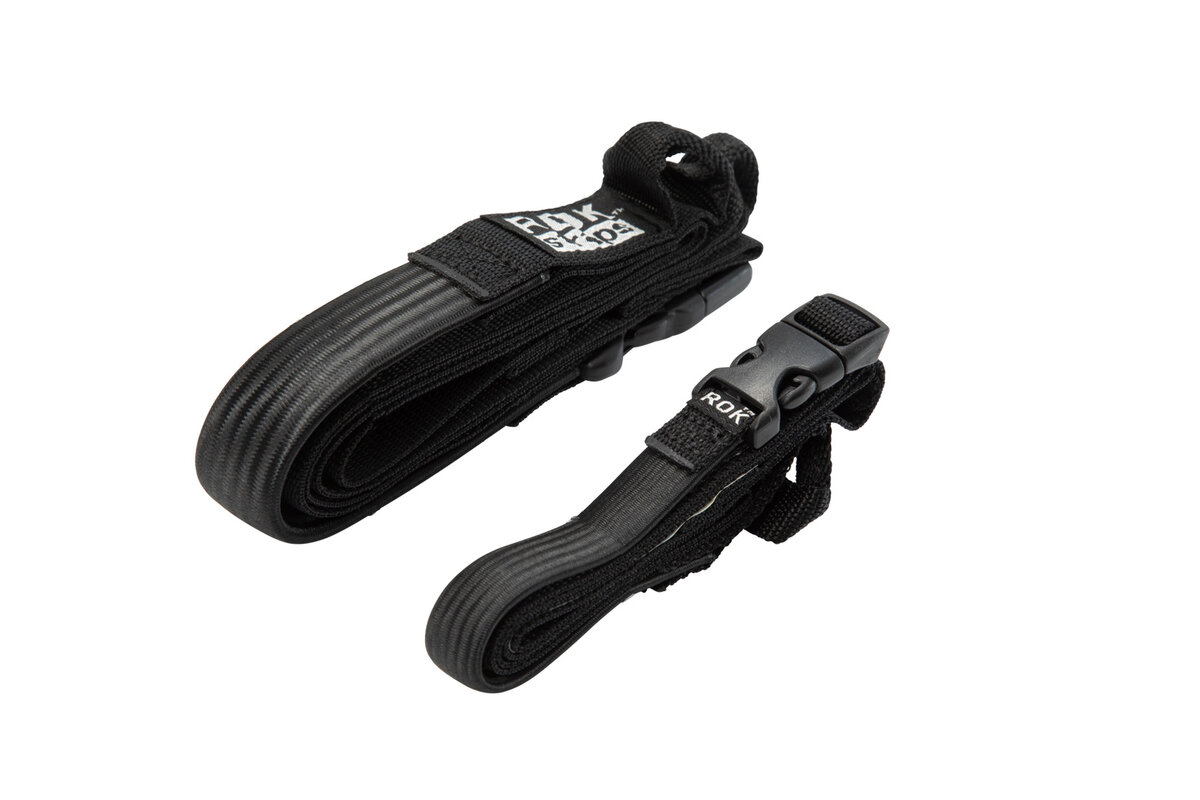 ROK Straps 2 verstelbare spanbanden zwart 310-1060 mm