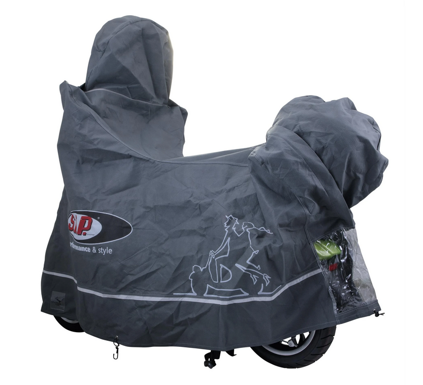 Inklapbare garage Indoor PREMIUM 2.0 voor Vespa ET2/ET4/LX/LXV/S/Primavera/Sprint, maat L, grijs