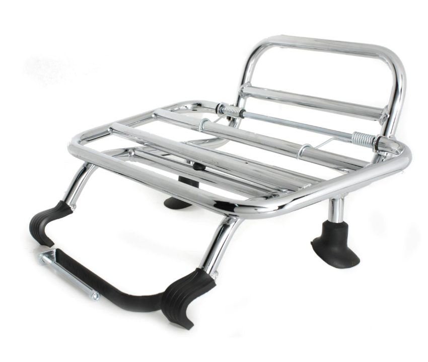 Bagagerek vooraan voor Vespa GTS/GTS Super/GTV/GT 60/GT/GT L 125-300cc, opvouwbaar, chroom