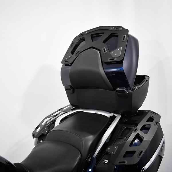 Bagagerek voor topkoffer BMW K 1600 GT /R 1250 RT /R 1200 RT, aluminium, zwart