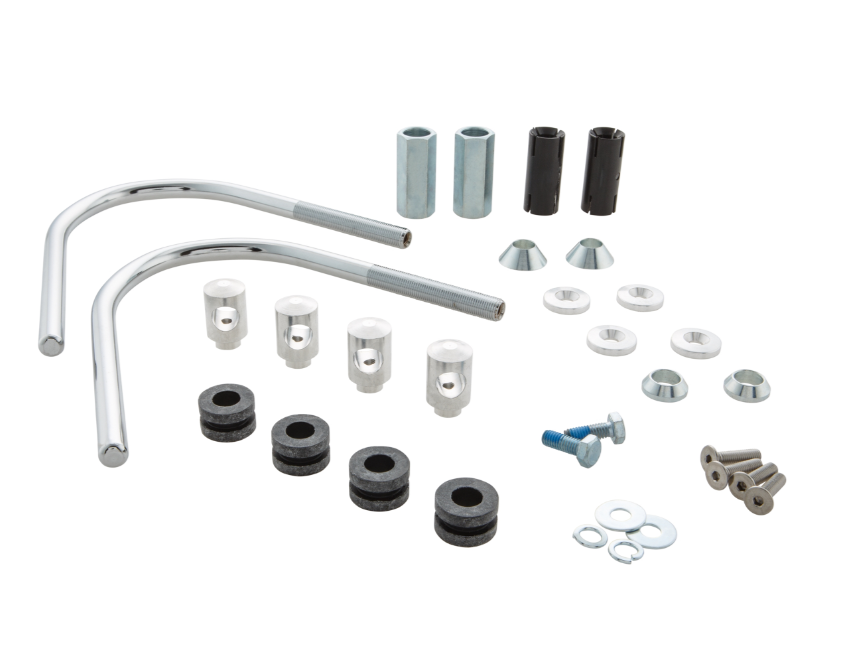 Flyscreen voor Vespa GTS/GTS Super/GT/GT L 125-300cc, houders zilver, zwart getint