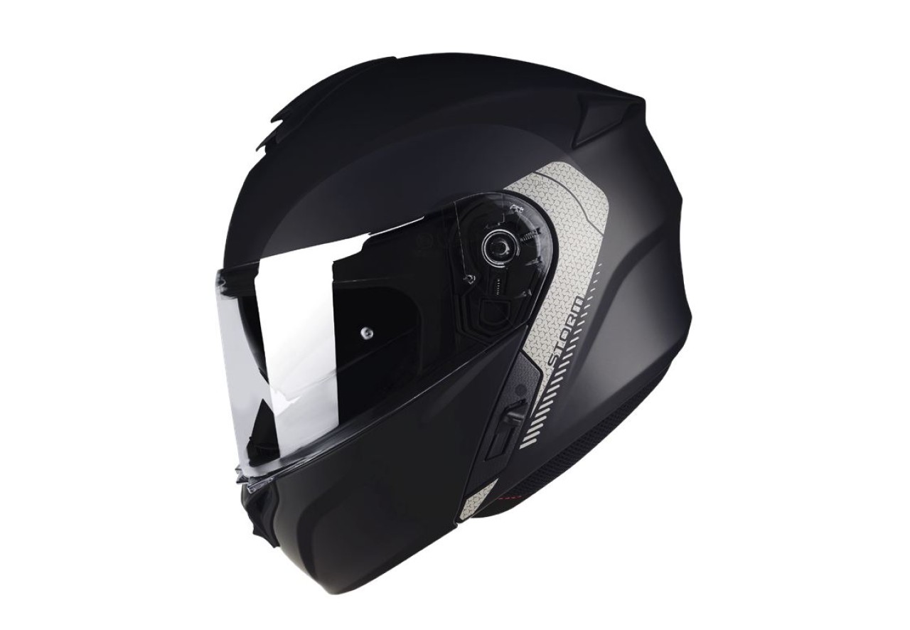Axxis opklapbare helm, Storm SV Solid, mat zwart
