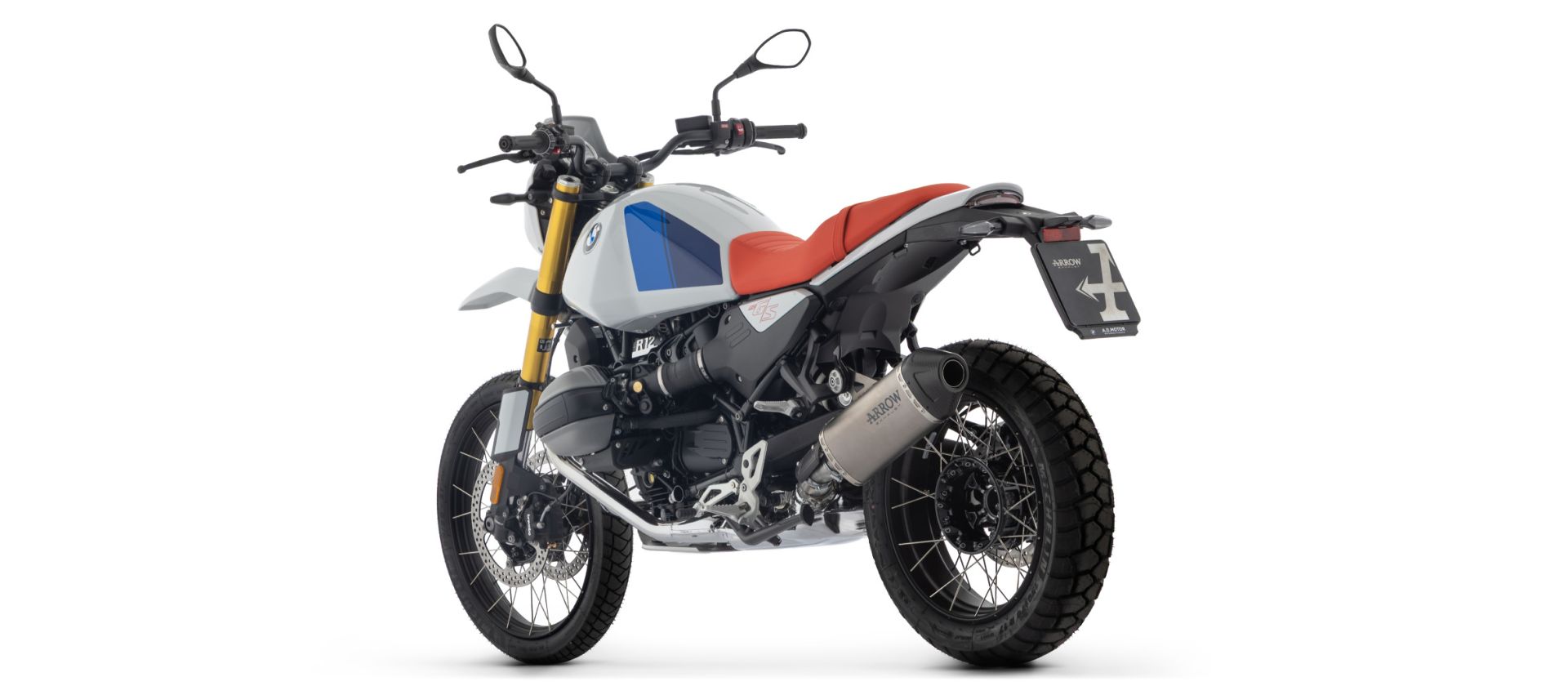 ARROW-uitlaat EXPLORER titanium met carbon-eindkap voor BMW R12 G/S (25-)