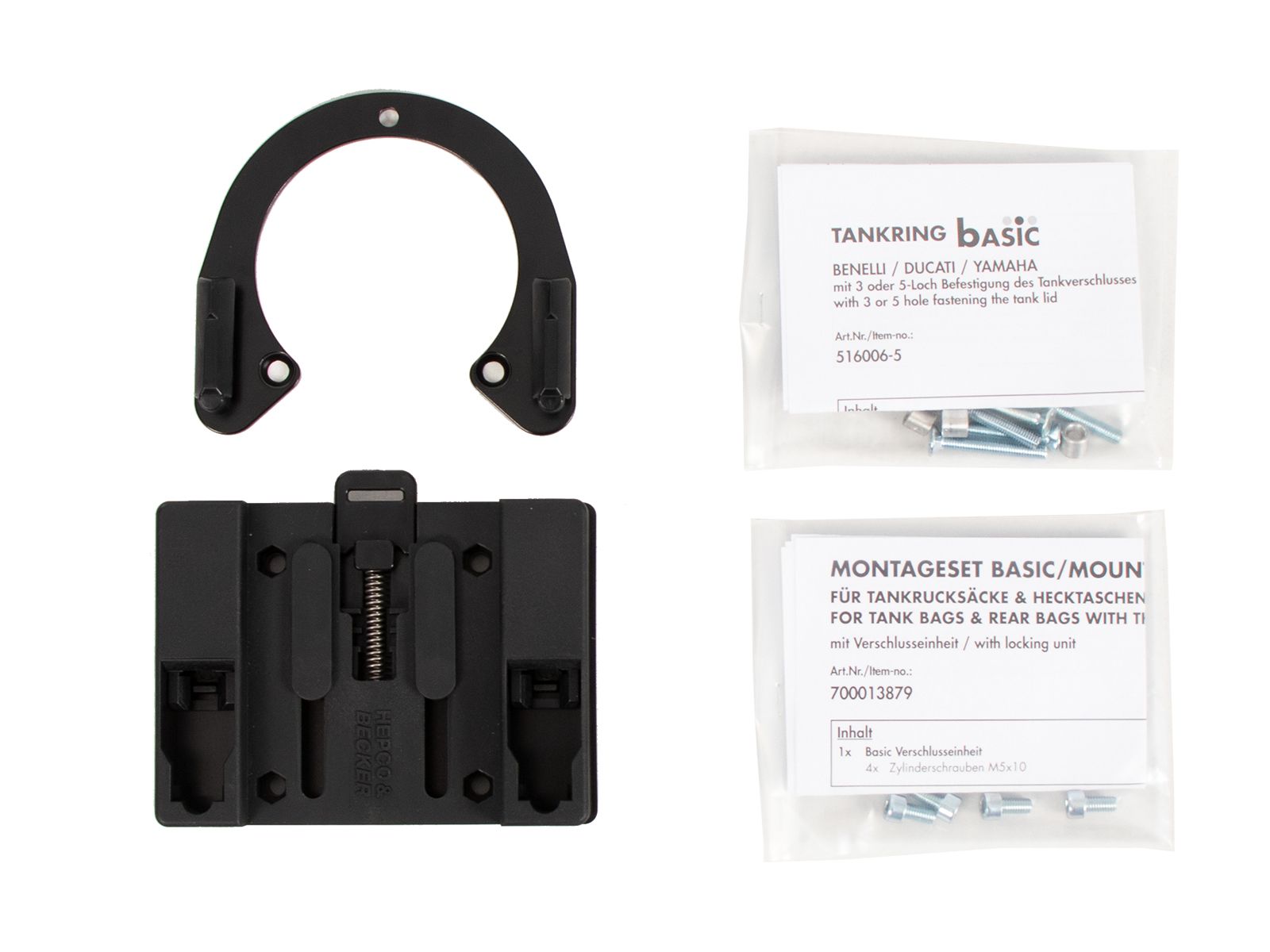 Basis tankring incl. tanktas slotunit voor Ducati Monster 1200 /S (13-16) Hepco & Becker