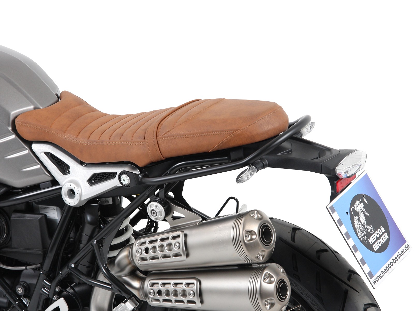 Passagiershandgreep / leuning zwart voor BMW R nineT Pure (17-23) Hepco & Becker