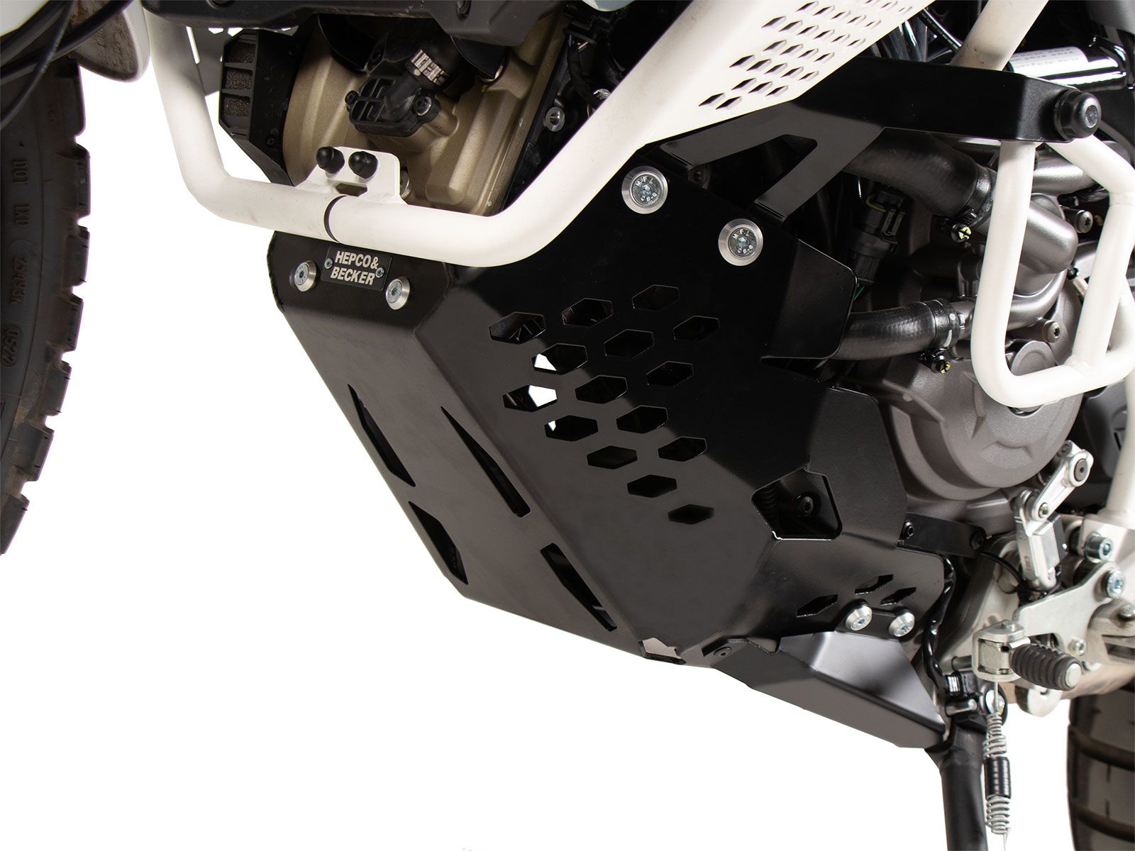 Motorbeschermplaat zwart voor Ducati DesertX (22-) Hepco & Becker