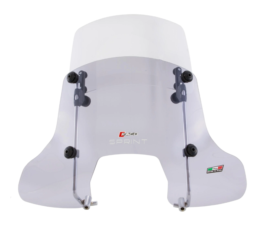Faco "Twin-Screen" windscherm voor Vespa Sprint - helder