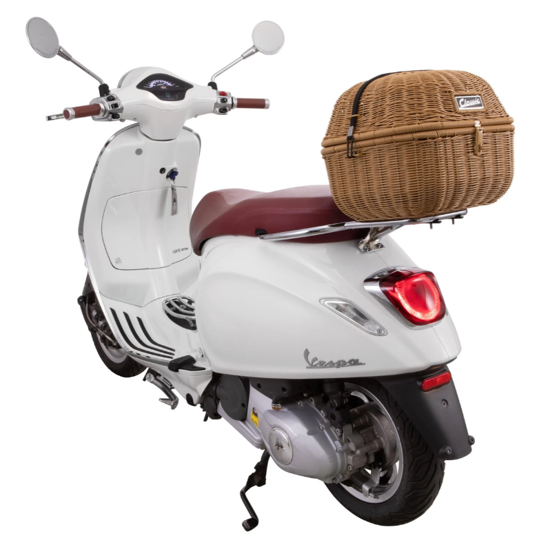 Bagagemandset "Classic" met bagagerek voor Vespa LX/LXV/S 50-150cc, bruin