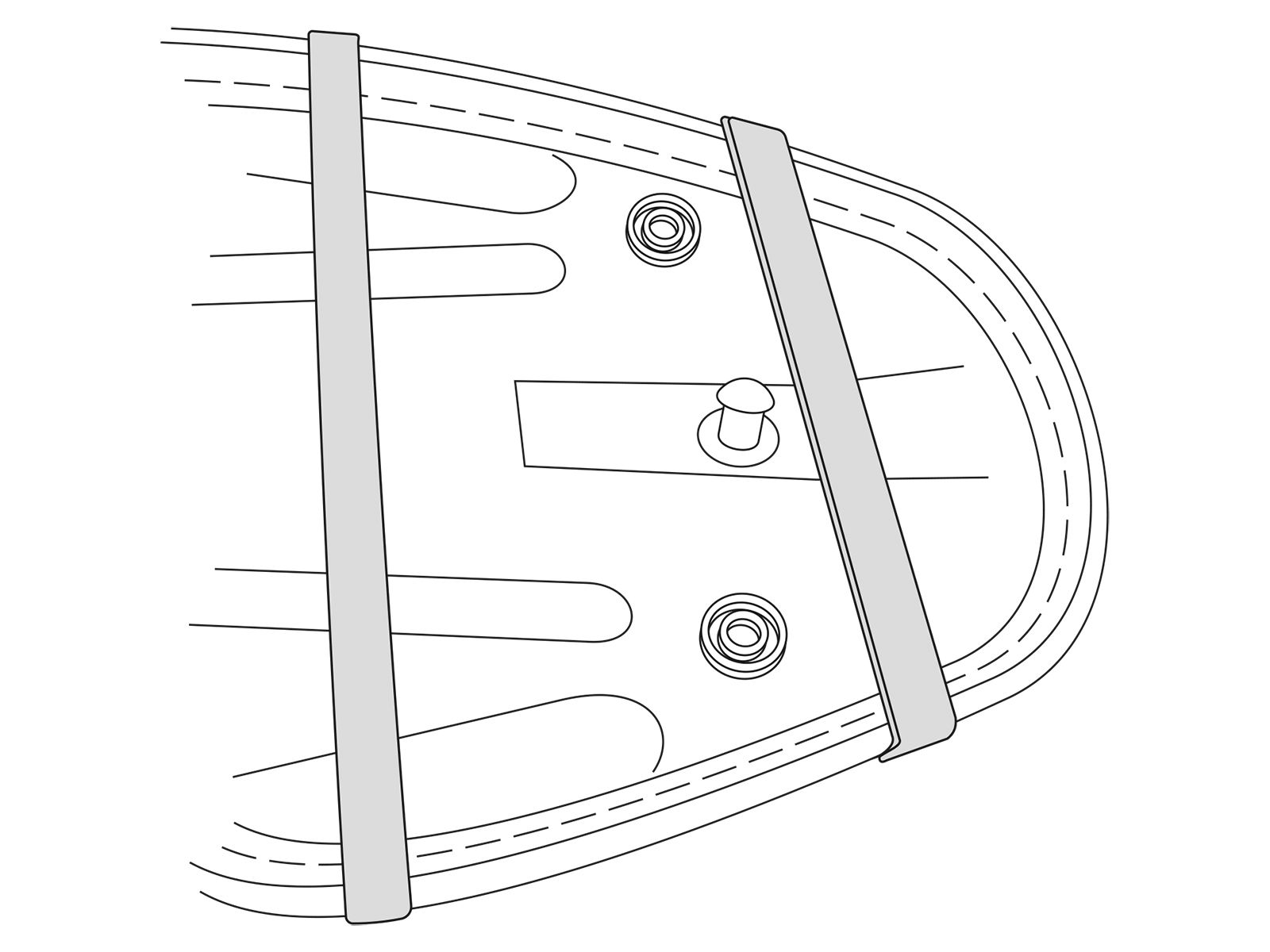Seatpad Basisset incl. tegenhouder (vergrendeleenheid) Hepco & Becker