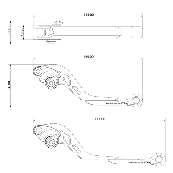 Hendelset voor Honda CB650F / CBR650F / CB650R / CBR650R / NC750S / NC750X - Barracuda