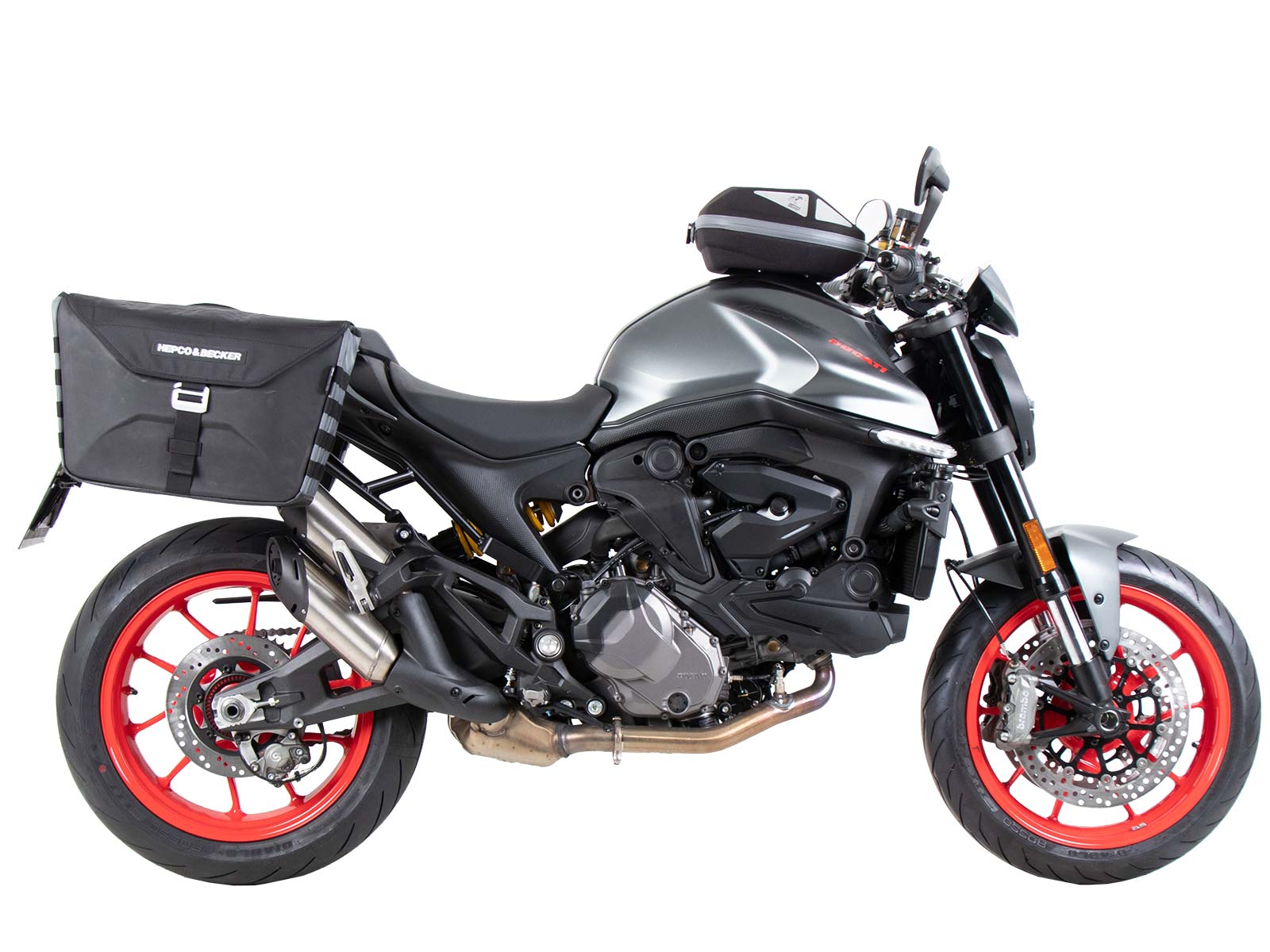 C-Bow zijdrager zwart voor Ducati Monster 937 / 937+ (21-) Hepco & Becker