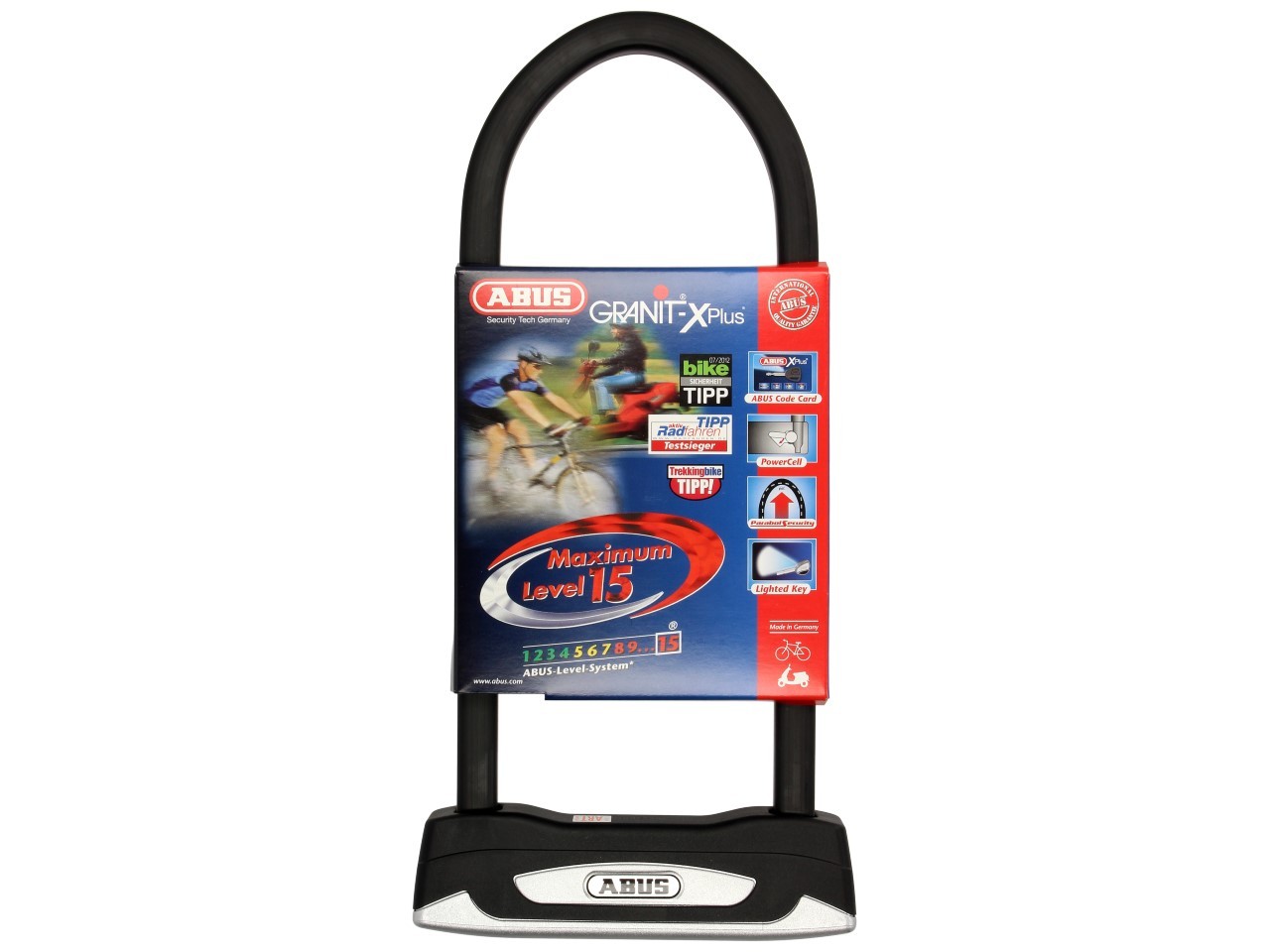 ABUS U-slot 300x108 Granit X-Plus 54 voor motorfiets, scooter & Vespa