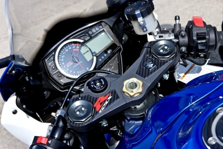 Vork kroon decor, carbon look voor Suzuki GSX-R1000 BJ. 2012-2016