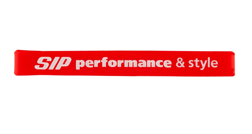 Rubberen band "SIP performance & style" voor spatbordnippel, rood